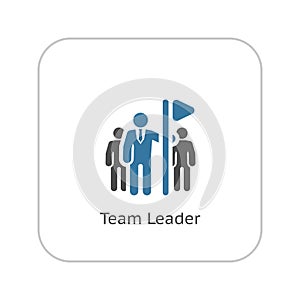 Team Leader Icon. Flat Design