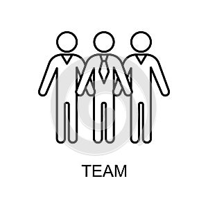 team line icon. Element of human resources icon for mobile concept and web apps. Thin line team icon can be used for web and mobil