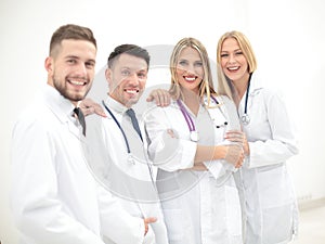 Team of medical professionals working at the medical office.