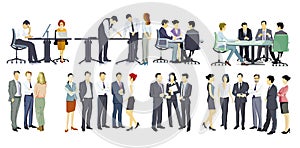 Team meeting, business consultation illustration