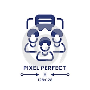 Team messaging black solid desktop icon