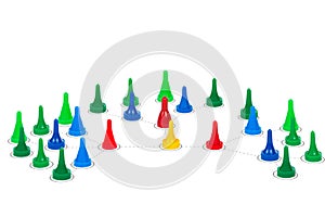 Team organization structure business concept