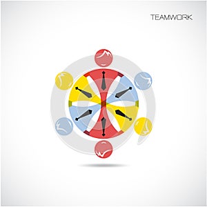 Team Partners Friends sign design vector template.