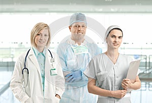 Team portrait of smiling healthcare professionals