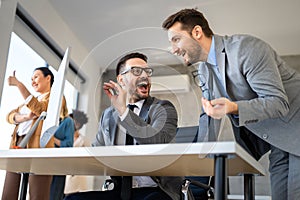 Team of programmers writing digital code in the metaverse and working together on the internet