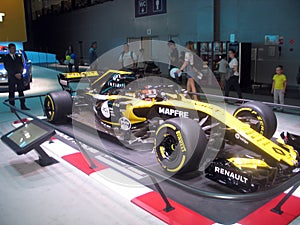 Team Renault Sport Formula One. Bolid. Moscow International Automobile Salon 2018