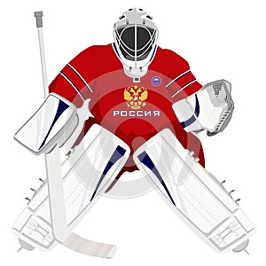 Team Russian hockey goalie