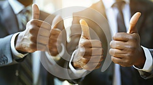 Team Showing Approval with Thumbs Up.AI generated image