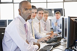 Team Of Stock Traders At Computers