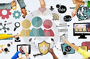 Team Support Care Help Trust Collaboration Concept