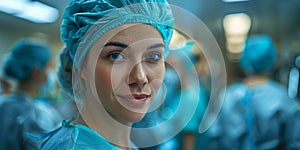 Team surgeon at work on operating in hospital.