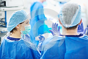 The team of surgeons