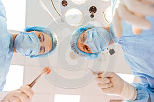 Team surgeons at work