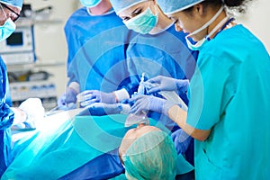 The team of surgeons