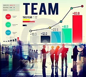 Team Teamwork Corporate Data Analysis Concept