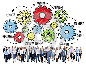 Team Teamwork Goals Strategy Vision Business Support Concept