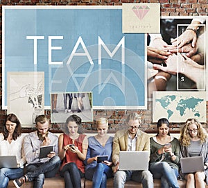 Team Teamwork Help Share Contribute Concept