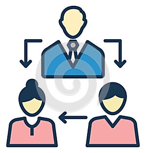 Team, teamwork Isolated Vector Icon can be easily edit and modify