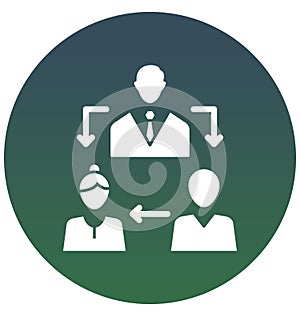 Team, teamwork Isolated Vector Icon can be easily edit and modify