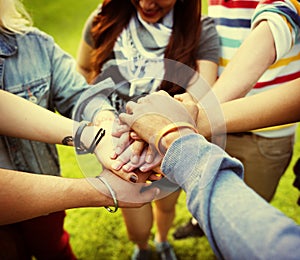 Team Teamwork Relation Together Unity Friendship Concept photo