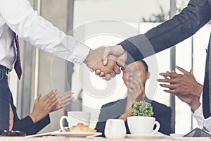 Team Teamwork Shake Hands Partnership Concept