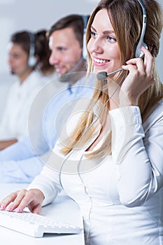 Team of telemarketers