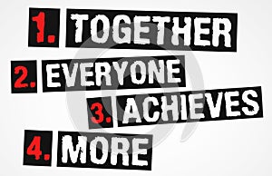 Together motivational concept