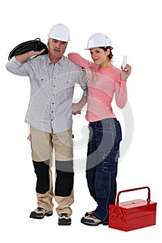 A team of tradespeople