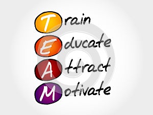 TEAM - Train, Educate, Attact, Motivate