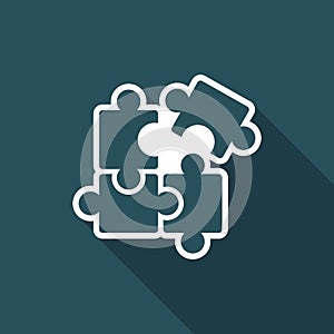 Team united strategy - Vector flat minimal icon