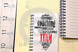 Team word cloud collage