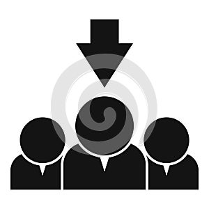 Team work icon simple vector. Success direction