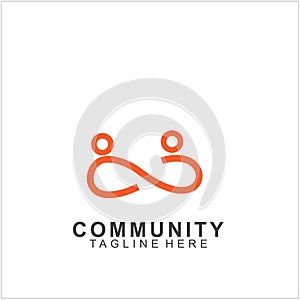 Team Work Logo Design. Social Network Family Friends icon