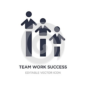 team work success icon on white background. Simple element illustration from People concept