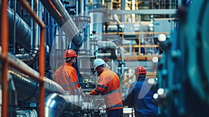 Team of workers conducting maintenance