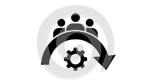 Team Workflow Process Optimization Icon