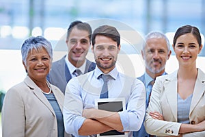 A team you can trust. A cropped portrait of a group of happy businesspeople.