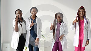 The team of young doctors is happy with the success in their studies and work