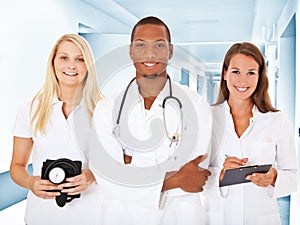 Team of young medical professionals