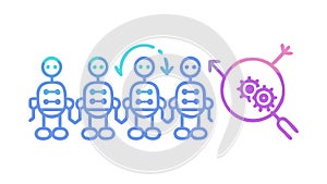 Teamwork and Analysis, Collaborative Problem Solving Vector, vector design Generative AI