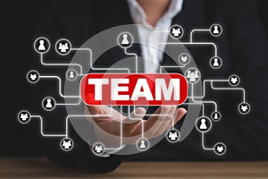 Teamwork business concept