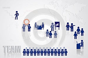 Teamwork for business concept