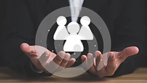 Teamwork business concept