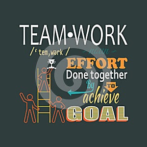 Teamwork business concept lettering