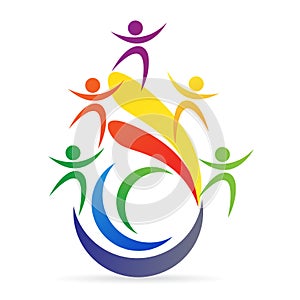 Teamwork challenge leadership winner support logo photo