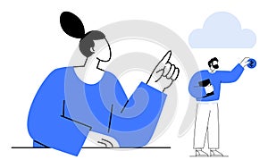 Teamwork and Cloud Collaboration Emphasizing Vision and Digital Innovation