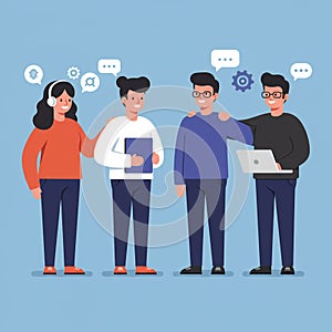 Teamwork and Collaboration - A Group of Professionals Sharing Ideas