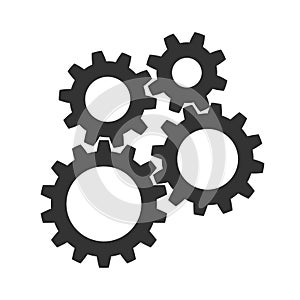 Teamwork, concept business success, colored set gear icon illustration - vector photo