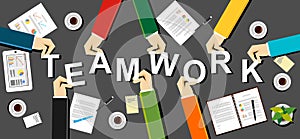 Teamwork concept illustration.