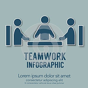 Teamwork concept infographic